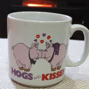 Hogs and Kisses Ceramic Valentine's Mug